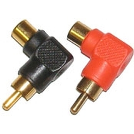 Gold Plated RCA 90 Degree Adaptor - Male to Female