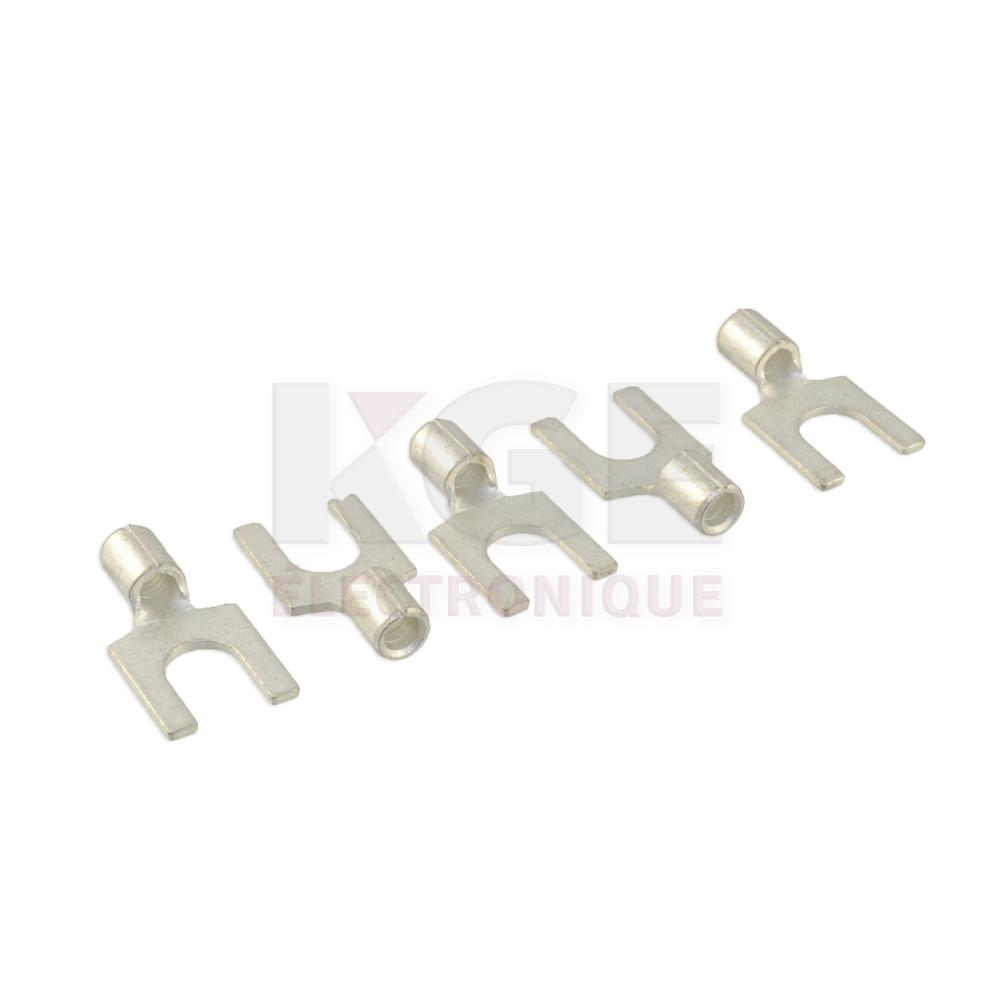 Panduit 12-10 Non-Insulated Fork Terminals - 5-Pack