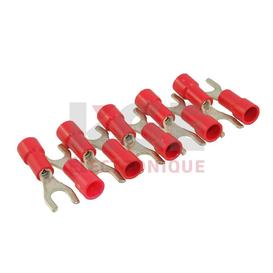 Terminaux à Fourche Isolés 22-18 #8 Paquet de 10