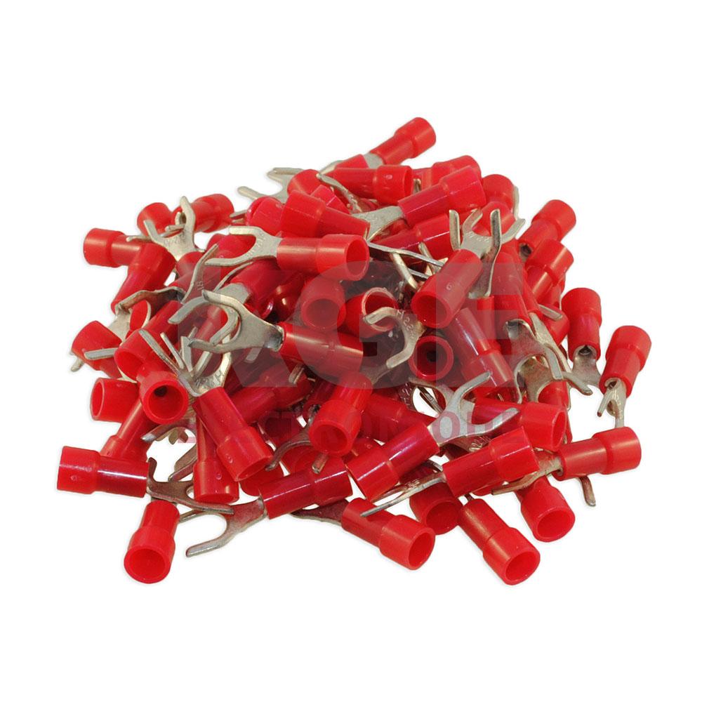 100-Pack #10 22-18 Insulated Fork Terminals