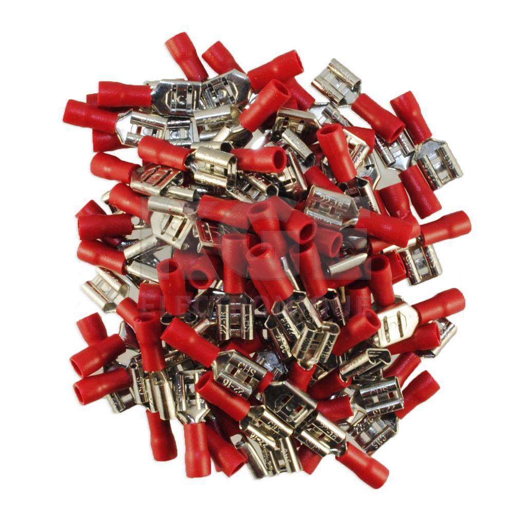 100-Pack .250 22-18 Female Quick Terminals