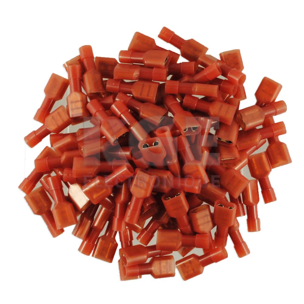 100-Pack 22-18 Female Double Bump Quick Connectors