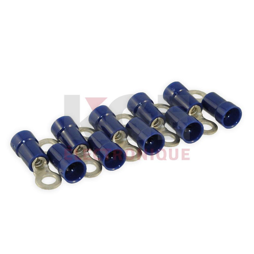 10-Pack 16-14 #6 Insulated Ring Terminals