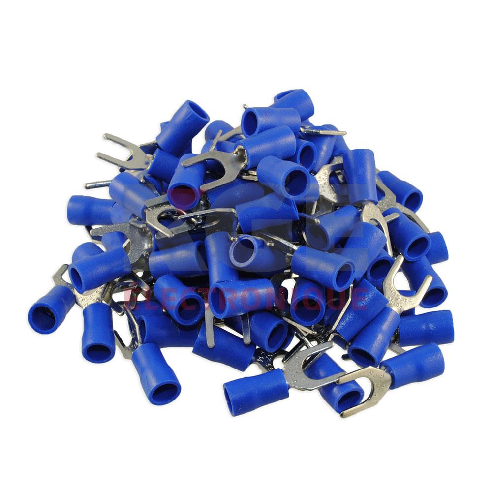 100-Pack 16-14 #10 Insulated Spade Terminals