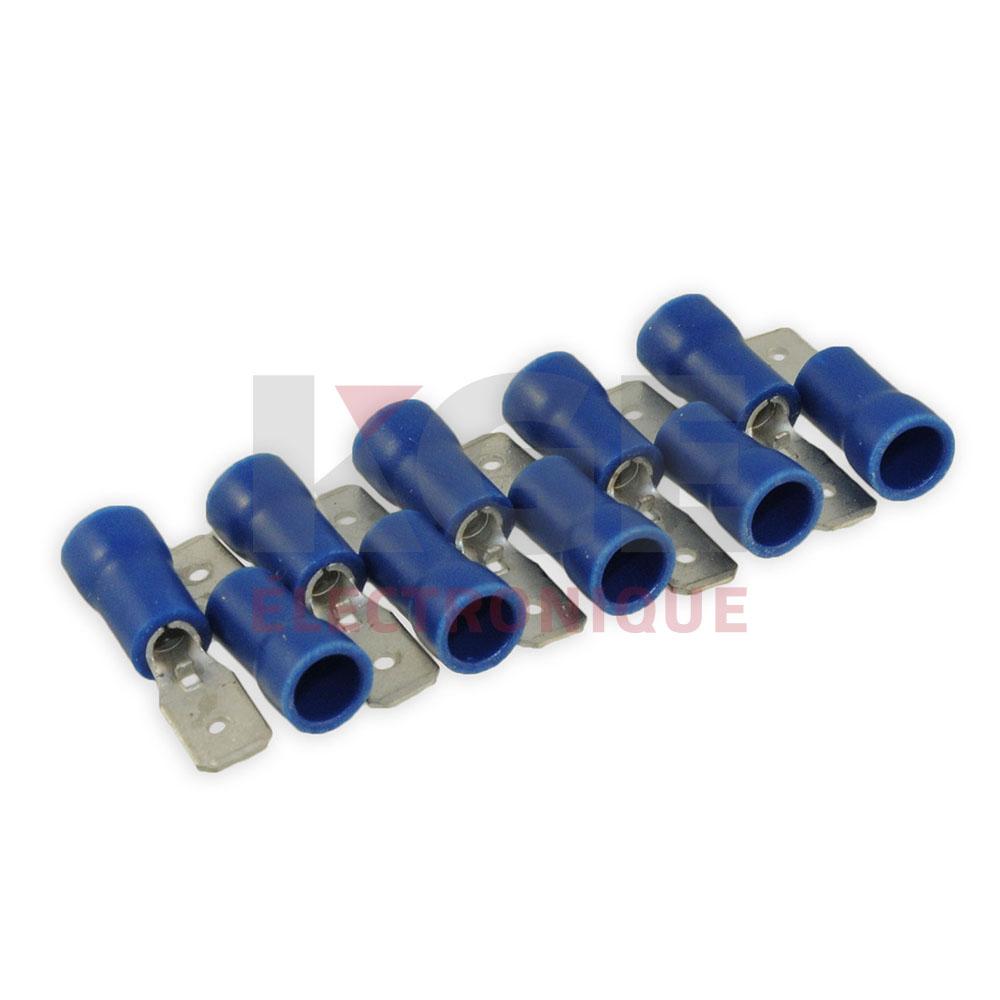 10-Pack 16-14 .187 Male Quick Connectors