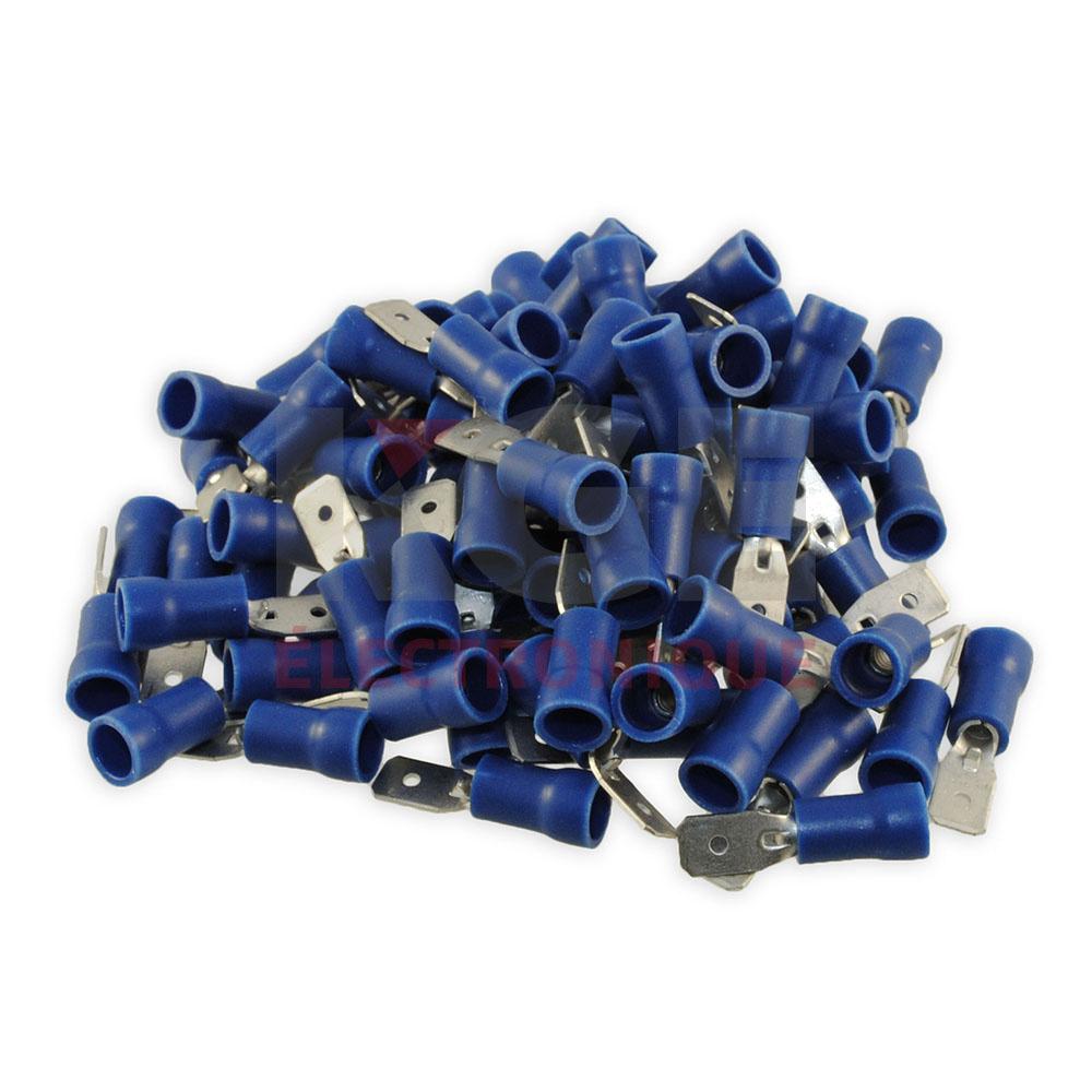 100-Pack 16-14 .187 Male Quick Connectors