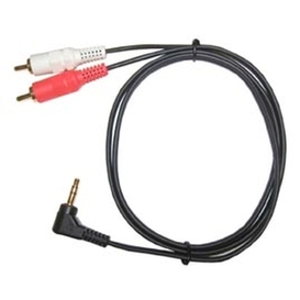 Câble 3.5mm Stéréo à 2 RCA 6' 90°