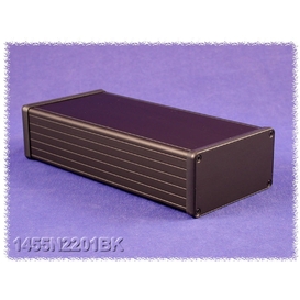 1455N2201BK - Boîtier en Aluminium Extrudé avec Panneaux en Métal - Noir, 8.66