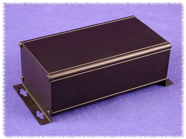 1455ZT2201BK - Extruded Aluminum Enclosure (Wallmount) - Black, 8.66
