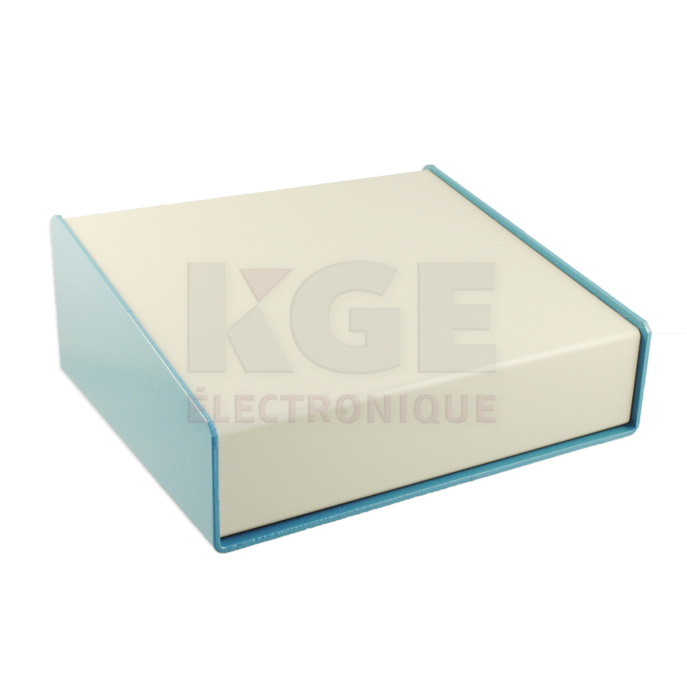 1456FE1WHBU - Boîtier Incliné en Aluminium - 10°, Beige et Bleu, 6.5
