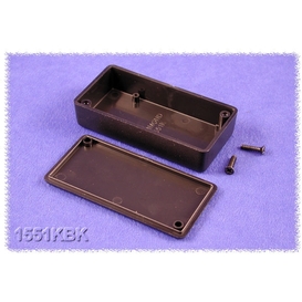 1551KBK - Plastic Miniature Enclosure - Black, 3.15