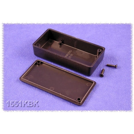 1551KBK - Boîtier Miniature en Plastique - Noir, 3.15