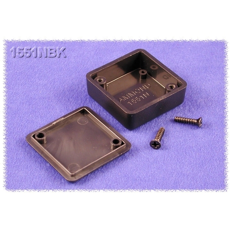 1551NBK - Plastic Miniature Enclosure - Black, 1.38
