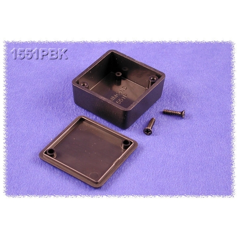 1551PBK - Boîtier Miniature en Plastique - Noir, 1.58