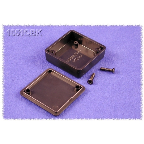 1551QBK - Plastic Miniature Enclosure - Black, 1.58