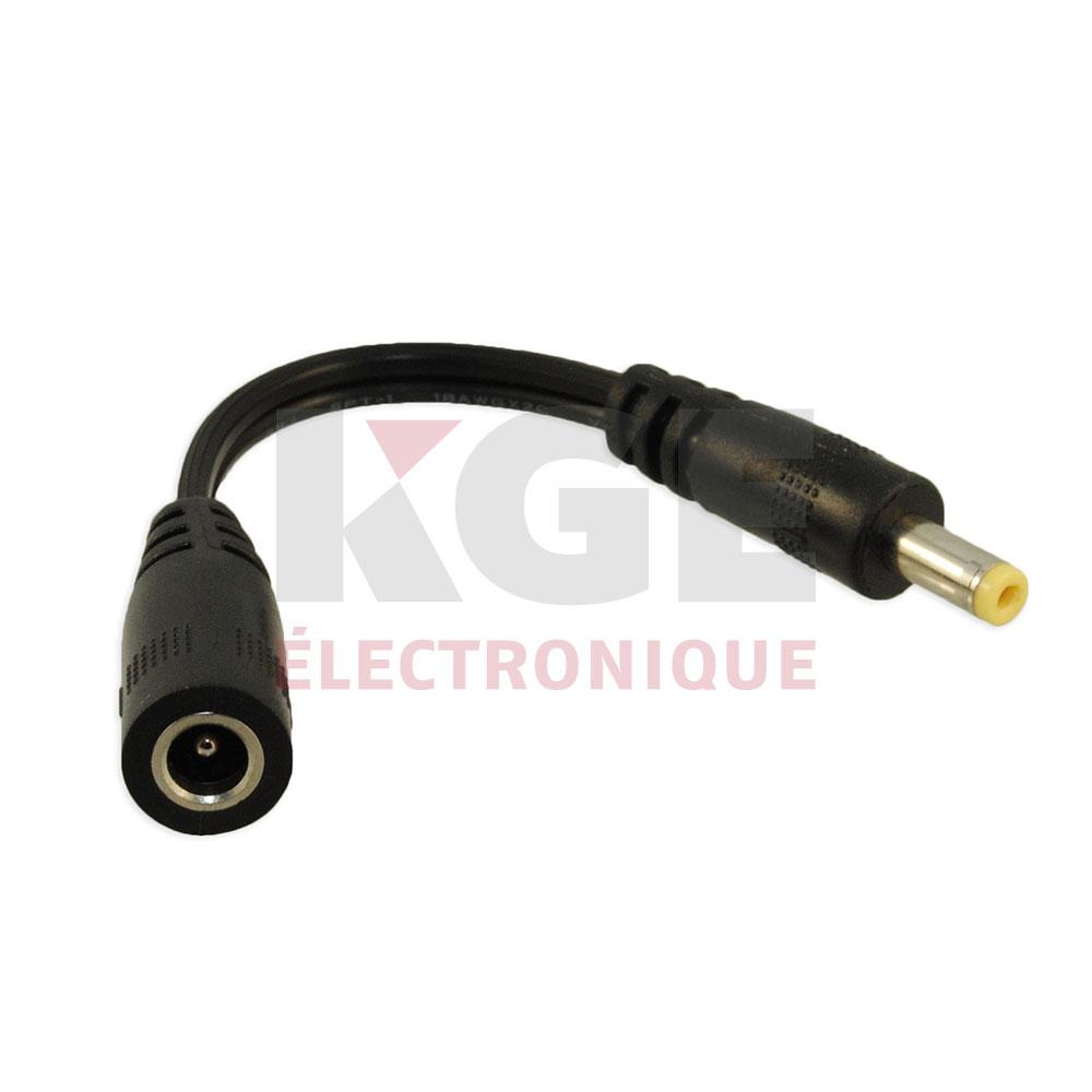 Adaptateur Coaxial - Fiche 2.1 x 5.5 mm à Prise 1.7 x 4.7 mm