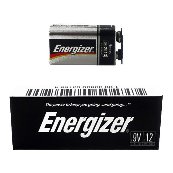 Energizer 9V Alkaline Batteries - 12 Pack