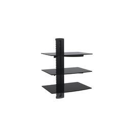 Wall mount audio/video 3 glass shelves