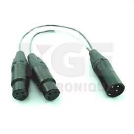 Digiflex CY-1MX-2FX-1 - Câble XLR Mâle à 2 x XLR Femelles 1'