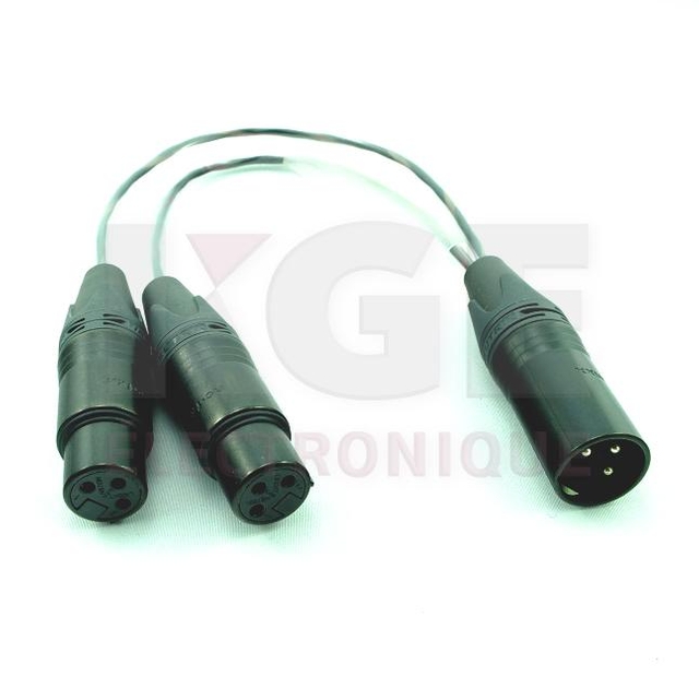 Digiflex CY-1MX-2FX-1 - Câble XLR Mâle à 2 x XLR Femelles 1'