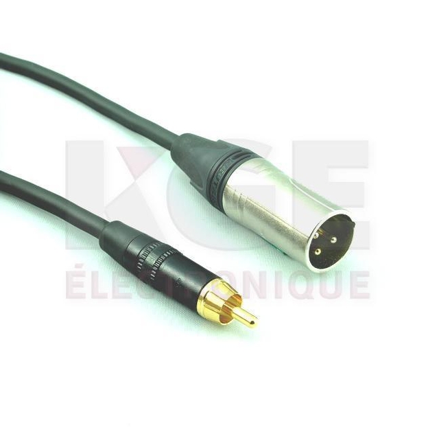 Digiflex NXMR-10 - Câble XLR Mâle à RCA 10'