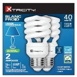2-Pack Cold White 40W Compact Fluorescent Bulbs