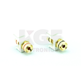 Banana Clip Keystone Wall Plate Inserts Female/Female Coupler - 2-Pack