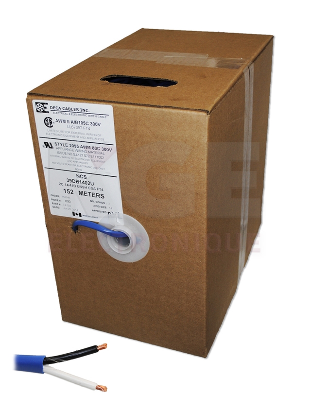 2-14 FT4 500ft Home Theatre In-Wall Speaker Wire