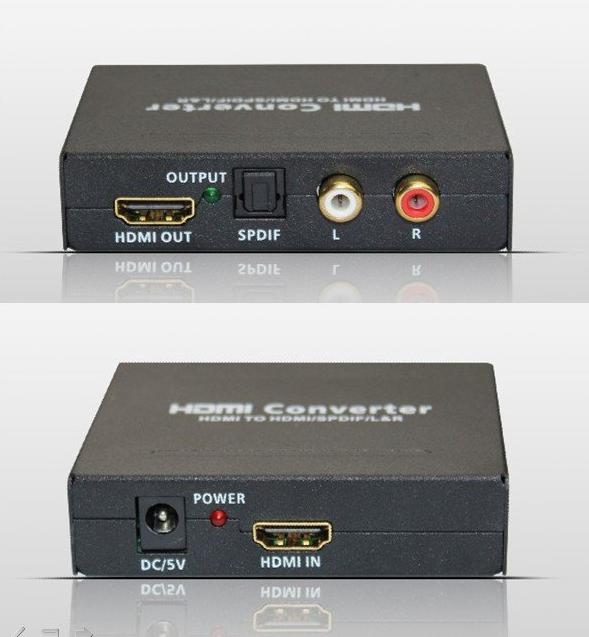 Convertisseur HDMI à HDMI + Toslink + Audio