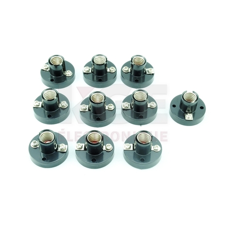 Socket for Small Screw-On Light Bulbs - 10-Pack