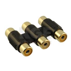 Female to Female RCA Triple Adapter