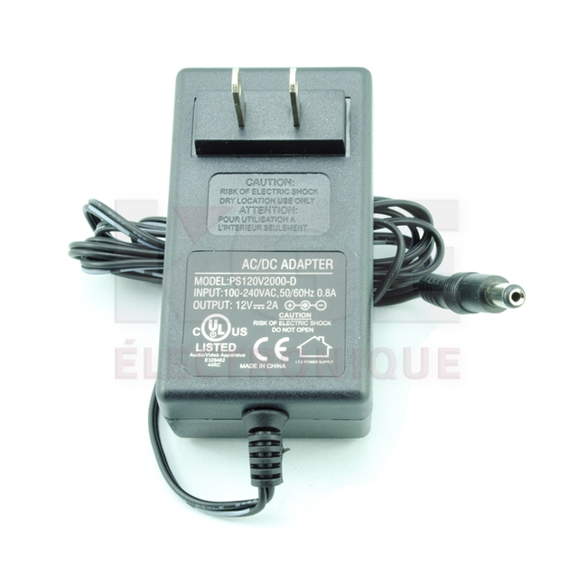 2.1mm DC Plug Regularized 12VDC 2A Transformer