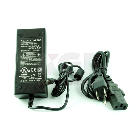 Transformateur 120 / 12V DC 5A Régularisé avec connecteur 2.1mm
