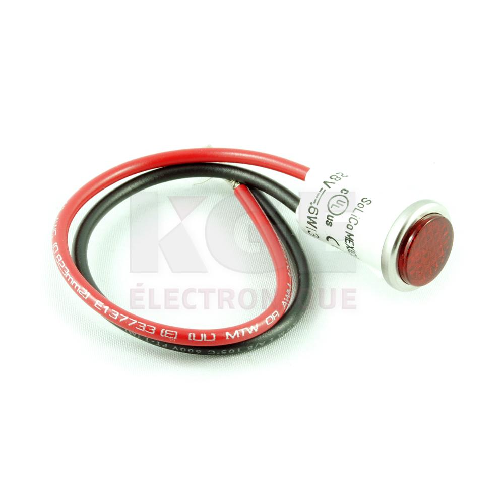 Red 24-28V In-Line Light