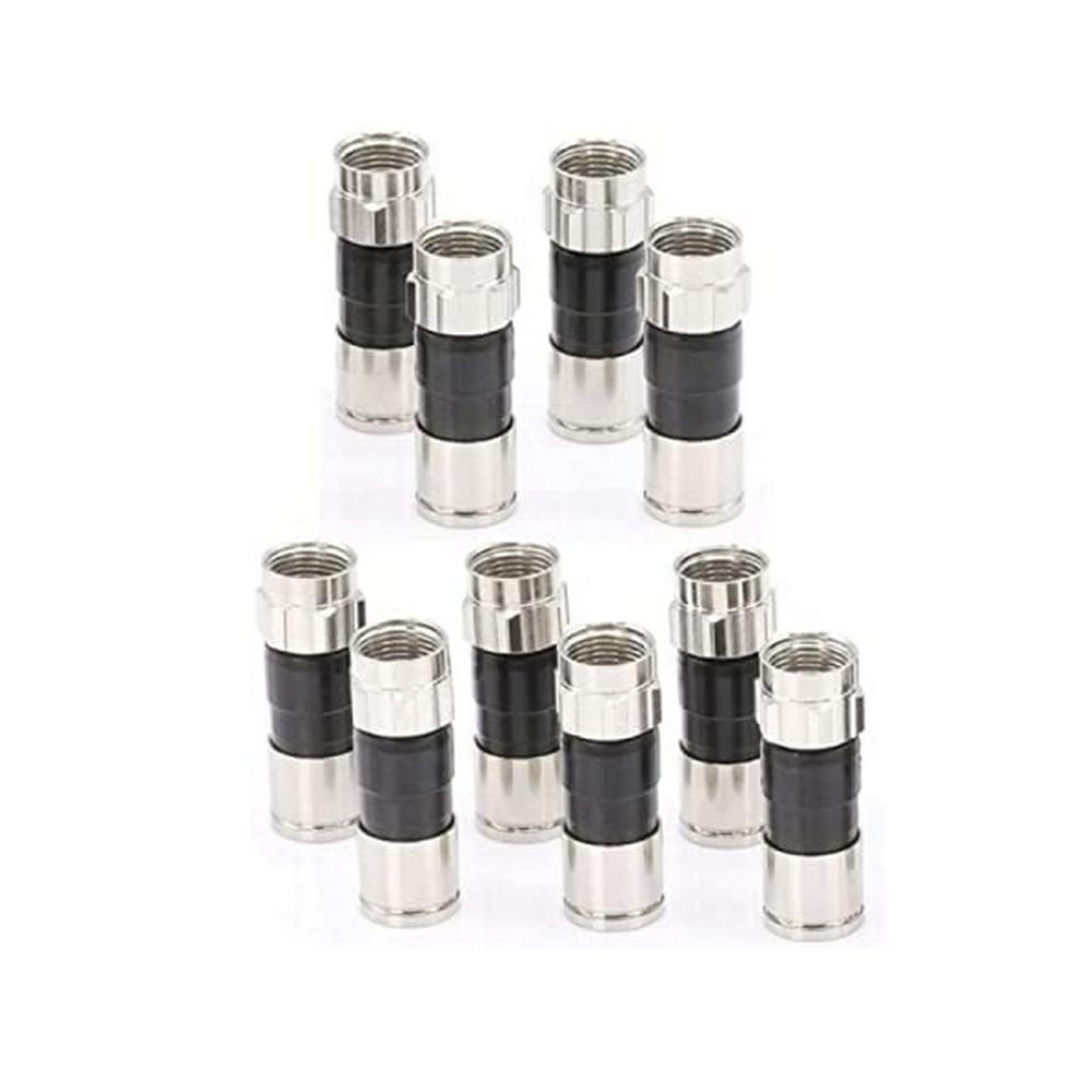Connecteurs Coaxiaux RG6 à Compression - Paquet de 10