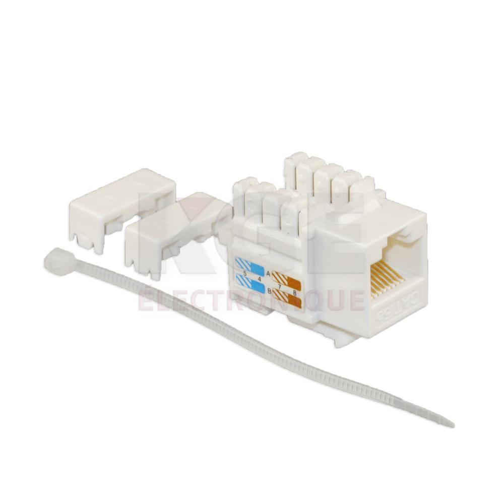 White Cat5e Keystone Jack