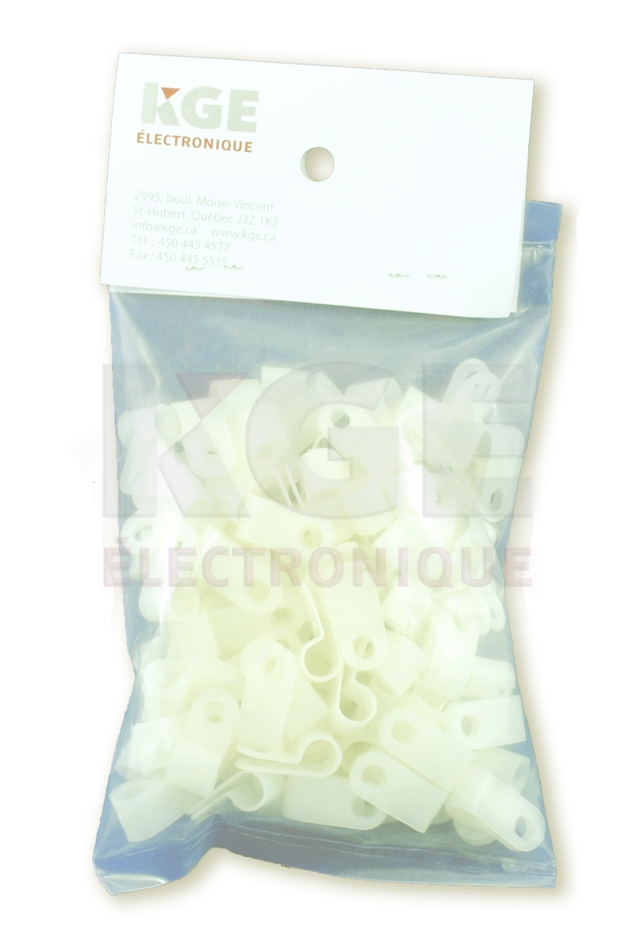 100-Pack White 1/4