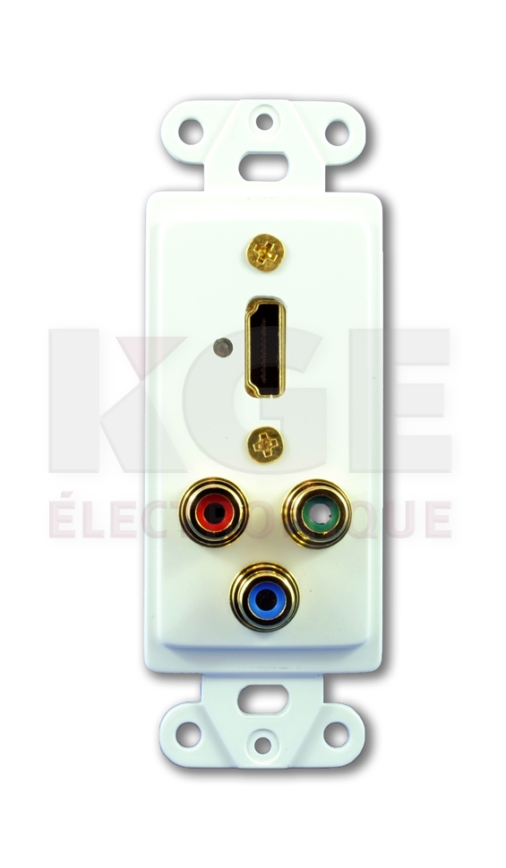 3 RCA + HDMI Wall Plate