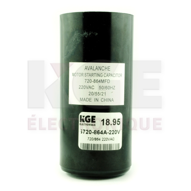 720-864MFD 220 VAC Capacitor for Motors