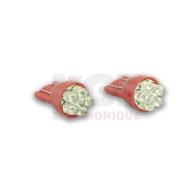 Ampoules DEL Rouges 6x3mm 12VDC Paquet de 2