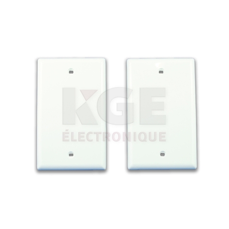 Plaques Murales Pleines Blanches Standard Paquet de 2