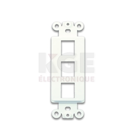 Plaque Murale Blanche d'Insertion Keystone 3 Ports