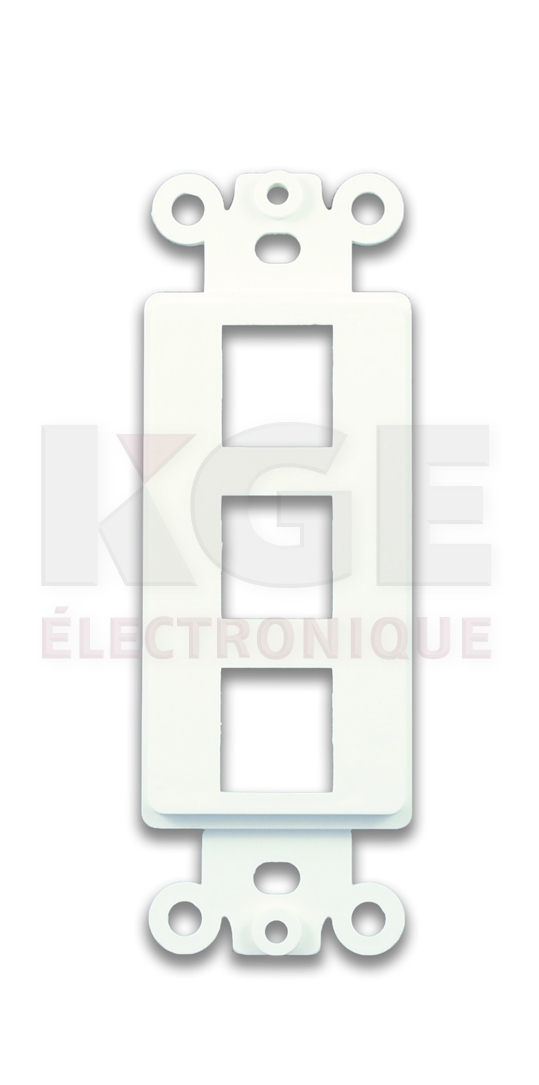 3 Port Keystone Insert White Wall Plate