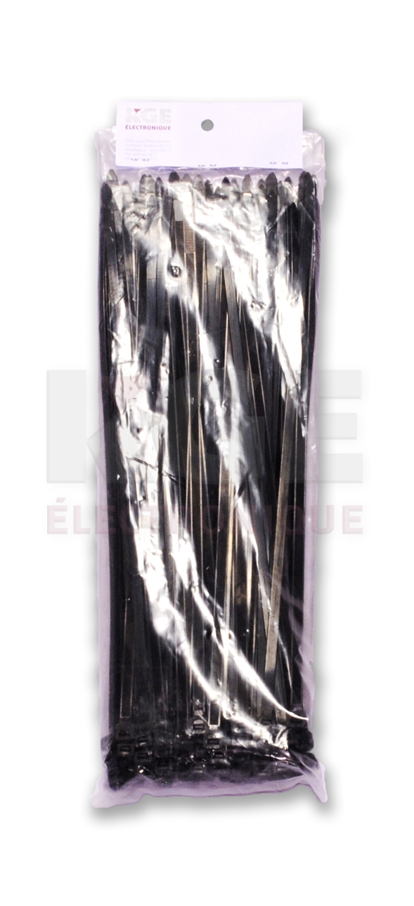 100-Pack Black Tie Wraps