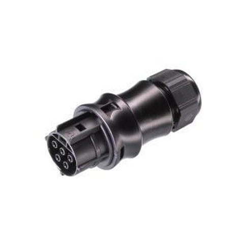 5 Pole FEmale Connector with Strain Relief