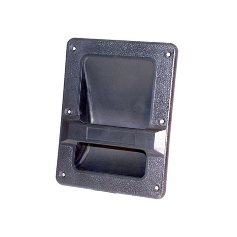 Poignée Encastrée en Plastique Noire Rectangulaire 8-1/4