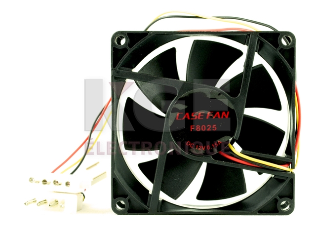 Black 20W 80mm Slot Fan