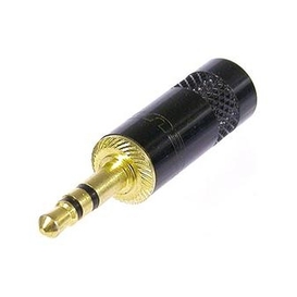 Prise 3.5mm 3 Pôles Stéréo en Métal Noir Contacts Or (NYS231BG)