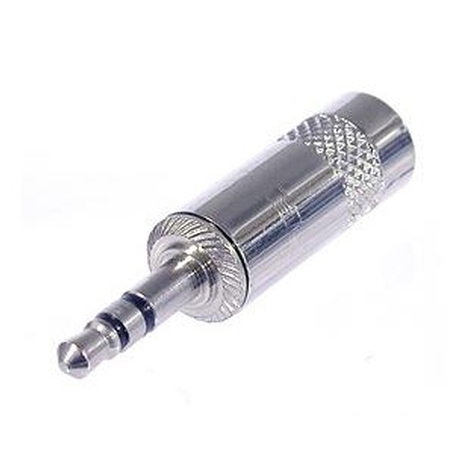 Metal 3 Pole 3.5mm Plug with Crimp Strain Relief (NYS231)
