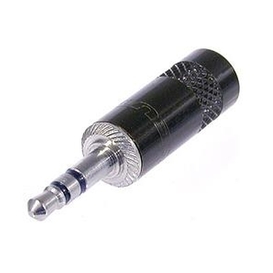Prise 3.5mm 3 Pôles en Métal Noir (NYS231B)